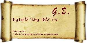 Gyimóthy Dóra névjegykártya