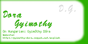 dora gyimothy business card