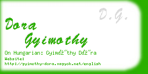 dora gyimothy business card